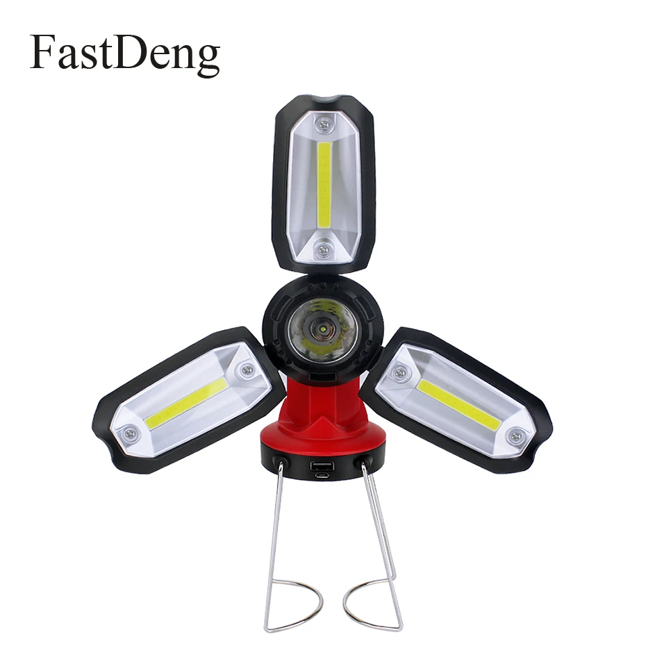 

Multifunctional COB LED Work Light 6 Lighting Modes Portable Flashlight USB Rechargeable Camping Light Car Maintenance Light