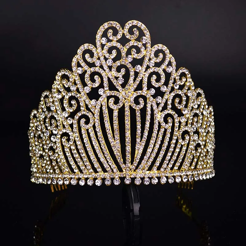 New Sparkling Crystal Tiara Luxury Wedding Headdress Bride Crown Fashion Ladies Crystal