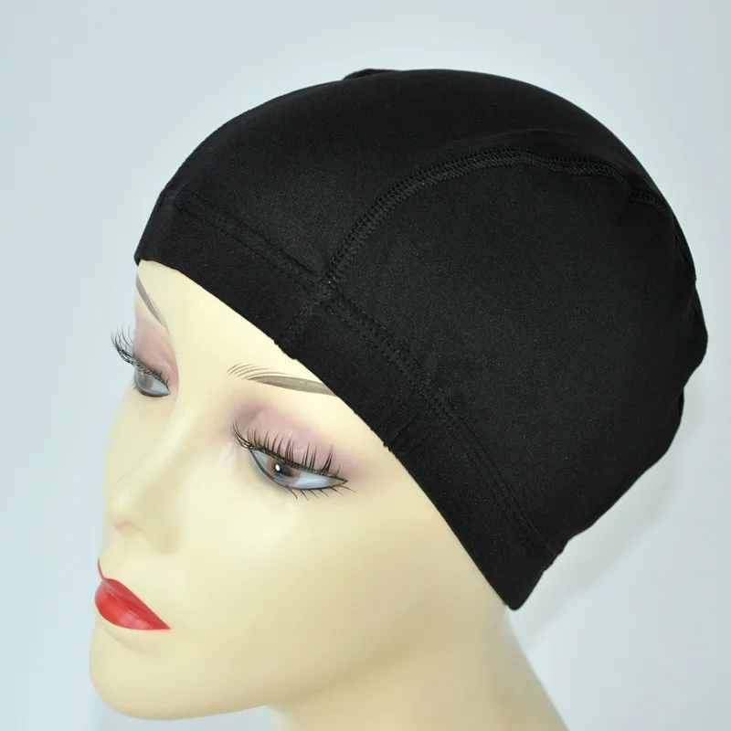 

5pcs/lot Spandex Net Elastic Dome Cap For Making Wigs Glueless Wig Caps Black Free Get C Type Weaving Needle