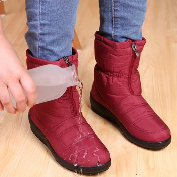 

Women Boots Nice Winter Warm Waterproof Women Boots Mother Shoes Casual Cotton Snow Boots Femal