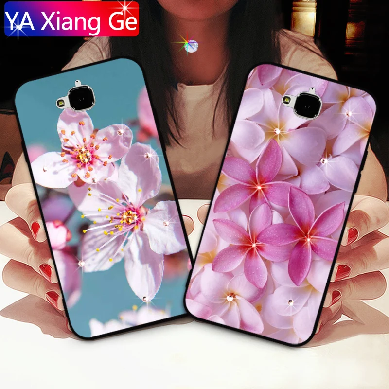

Glitter Diamond Case For Huawei honor 4C 5C 6C Pro 5X 5A 6A 6X Nexus 6P Luxury Rhinestone Cherry Cover Case For Huawei GT3 GR5