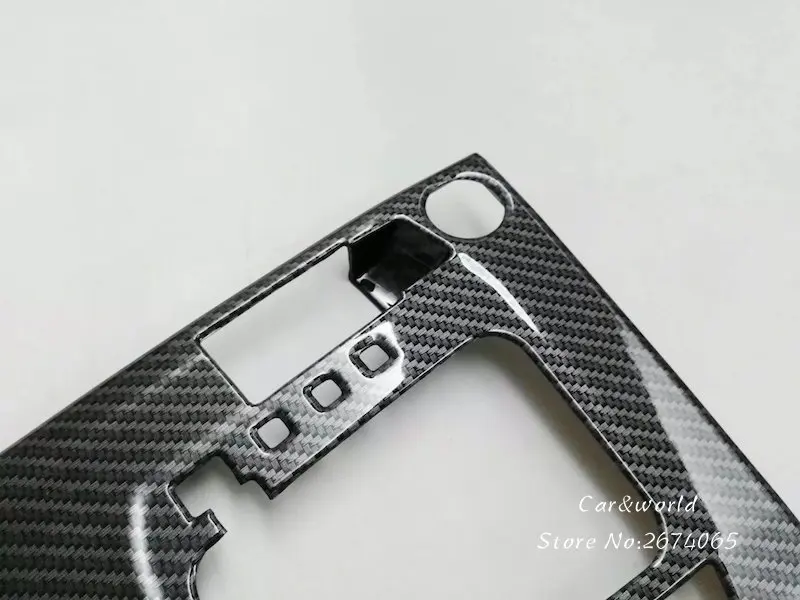 Для Volkswagen VW Tiguan Шестерни коробка переключения Frame Панель крышка планки углеродного волокна наклейки автомобиль-Стайлинг Аксессуары