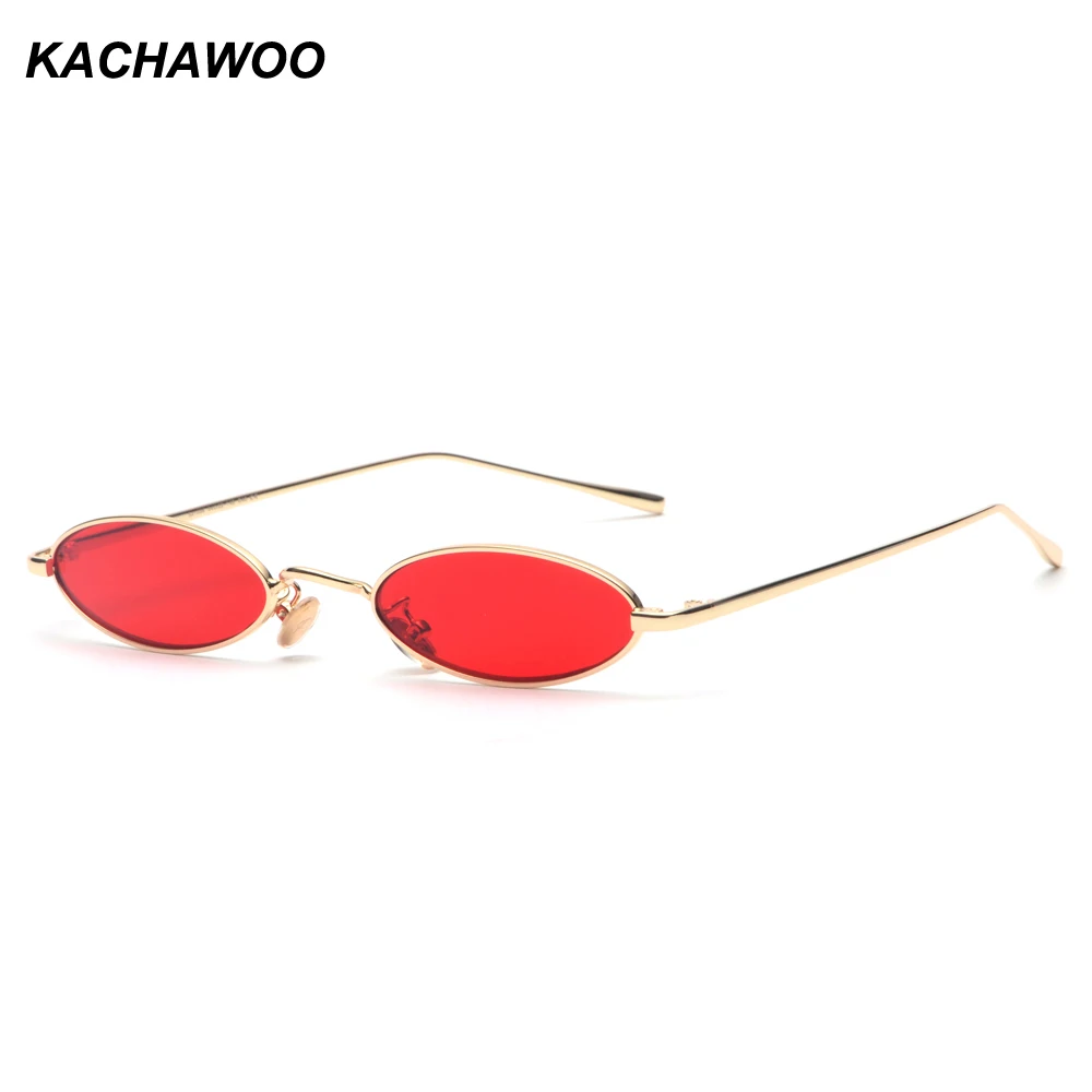 Мужские и женские винтажные очки Kachawoo маленькие солнцезащитные в Овальной