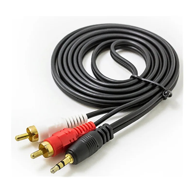t Audio Cable Stereo 3.5 to 2RCA Audio Adapter Cable 1.5m Male Connector For DVD,TV,PC Speaker Radio Male Connector Free Shipping (7)