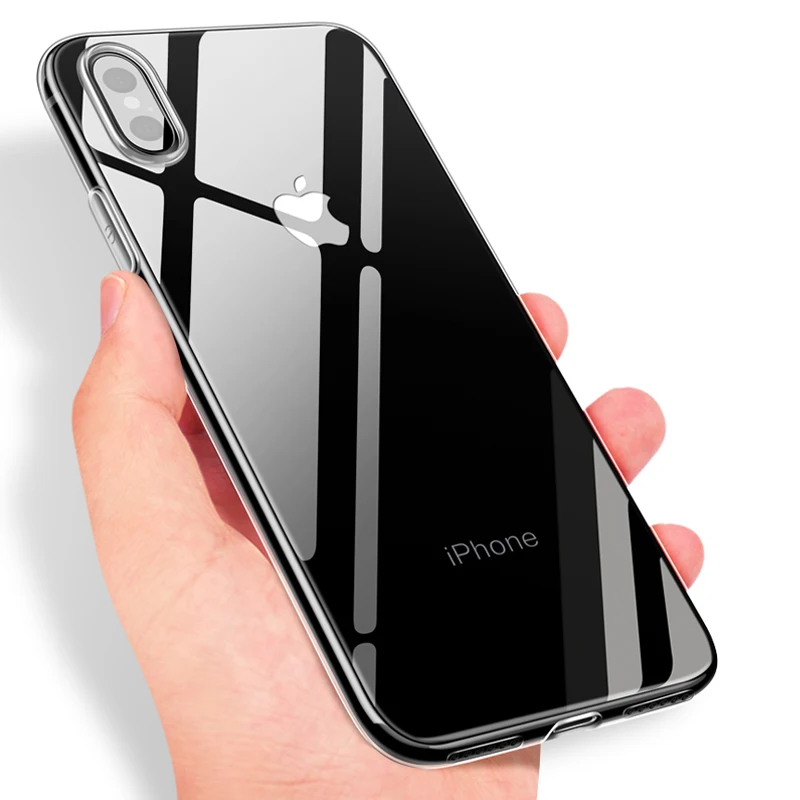 10 шт./лот прозрачный чехол для телефона iPhone X XR XS Max ультра тонкий защитный чехлы 6S 6