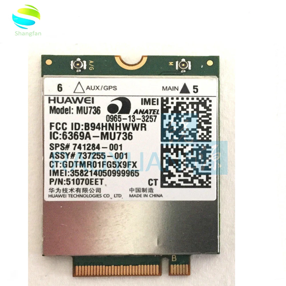 Карта WWAN NGFF M.2 Беспроводная 3G для HUAWEI MU736 WCDMA HSP HSPA + EDGE GPRS GSM модуль - изображение
