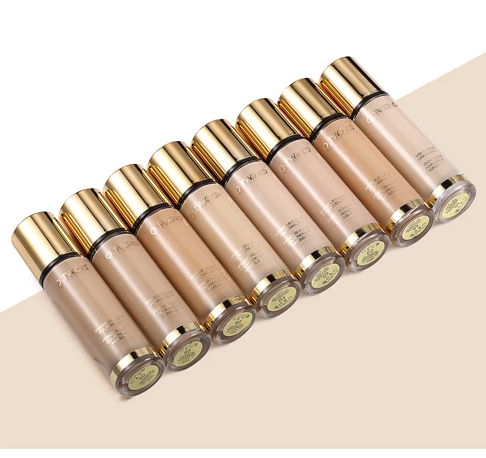 Maquiagem à Prova O.two.o Líquido Fundação Invisível Cobertura Completa Maquiagem Corretivo Clareamento Hidratante d' Água 30 ml 8 Base p rosto