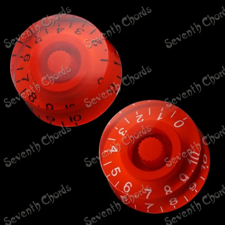 40 Pcs Guitar Replacement Speed Control Knobs Redknob doorbass guitar