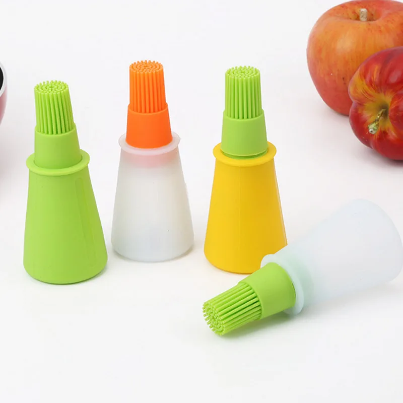 

New Barbecue Portable Oiler Silicone Brush Kitchen Bakeware High Temperature BBQ Silicone Baking Kitchen Oil Brush Kitchen Tools