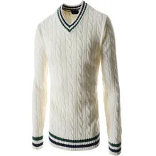 Зимний стиль мужской свитер с v-образным вырезом модный вариант с длинными рукавами толстый мужской тонкий свитер Y05