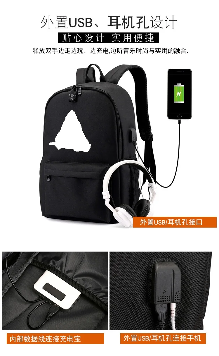 Kpop USB зарядное устройство черный розовый рюкзак для женщин KPop два размера Холст Школа Лиза дорожная сумка рюкзак большой емкости для