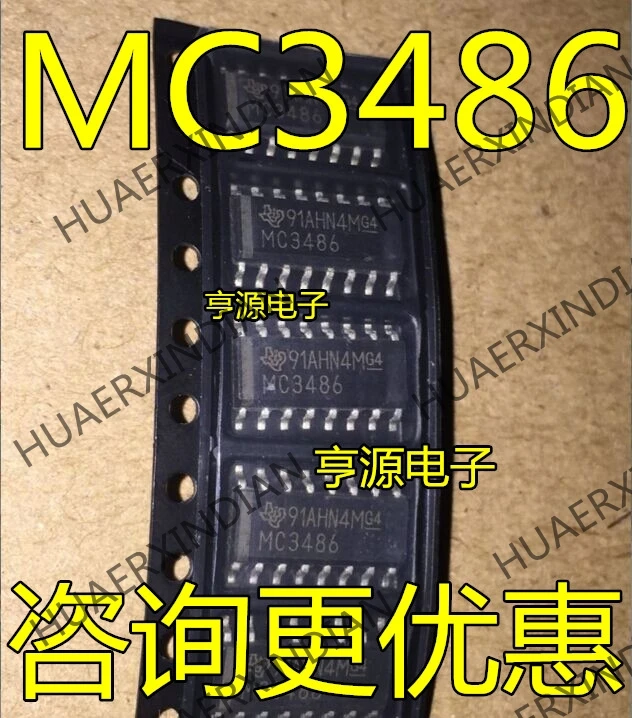 10PCS/LOT New MC3486 MC3486DR 3.9MM SOP-16 in stock | Обустройство дома