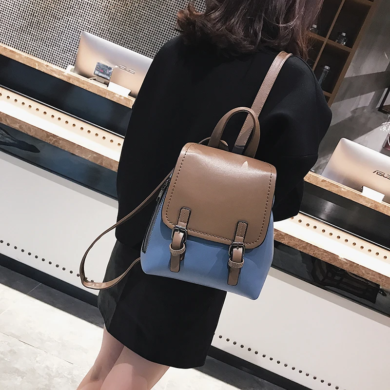 2018 Hot Fashion Women Backpack PU Leather Bag for Teenager Girls Women Backpack School Bags Top-handle Ladies Backpack Mochilas (16)