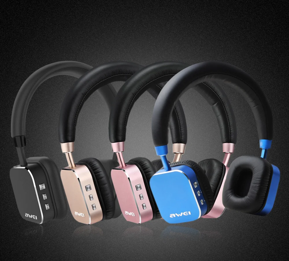 AWEI A900BL HiFi Wireless Stereo Headphones Bluetooth - Black 8