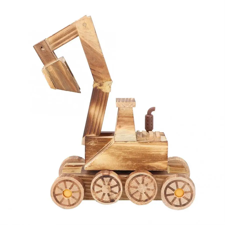 YOSOO детские деревянные инженерные транспортные средства, игрушки для детей, деревянный наконечник грузовика, модель автомобиля, грузовик, инженерные транспортные средства, детские игрушки для детей - Цвет: Белый