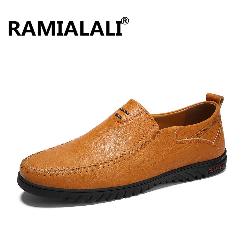 Noir Mocassin Mâle red Brown Schoenen Cuir Conduite Mocassins Printemps En Plat Occasionnel Ramialali À yellow Main La Luxe Marque Brown Chaussures Hommes Souple De wq7HBBgxz