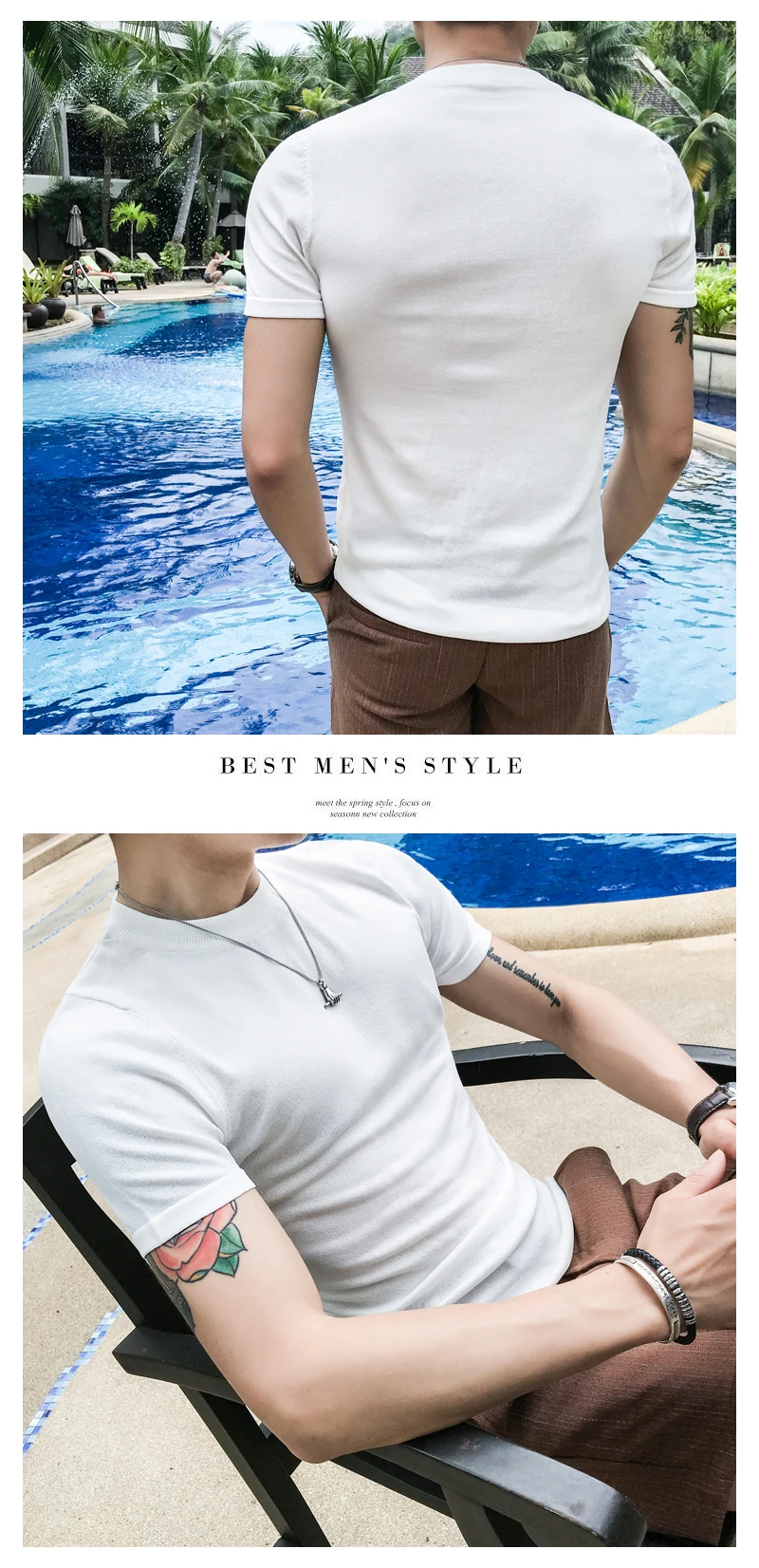 Высококачественная Летняя мужская футболка с коротким рукавом, уличная трикотажная Мужская футболка, облегающая Повседневная футболка с круглым вырезом, 9 цветов