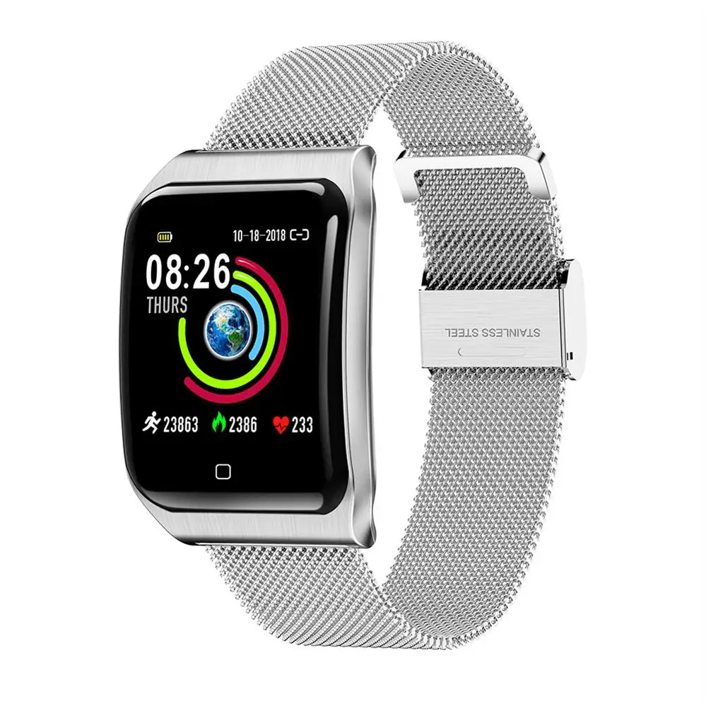 Новинка, AF6, смарт-часы, спортивные, Smartband, кровяное давление, пульсометр, фитнес-трекер, умные часы - Цвет: Серебристый