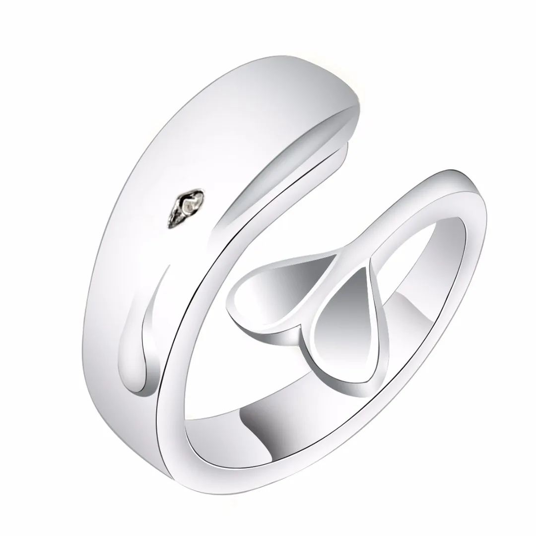 Посеребренные Регулируемые кольца, винтажные, уникальные, симпатичные, открытые, кольца на палец, очаровательные, женские, вечерние, свадебные ювелирные изделия, аксессуары