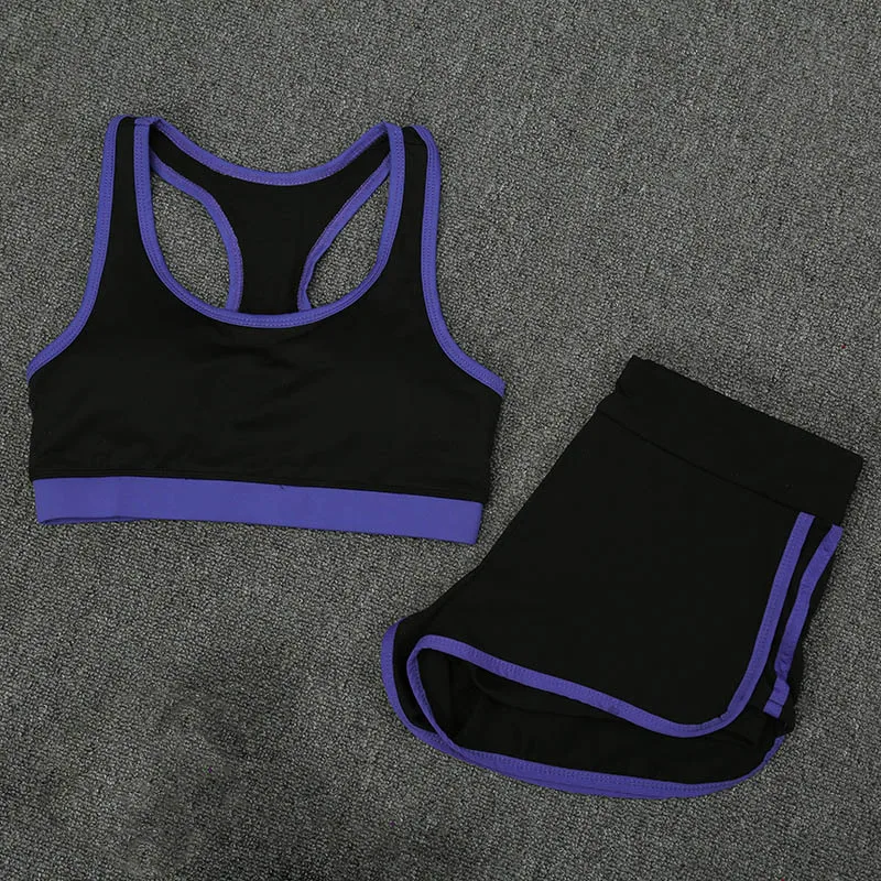 2PCS/set Women New Bra Shorts Sports Outdoor Yoga Clothes Ladies Fitness Quick-drying Breathable Suits Wholesale For Female Lady