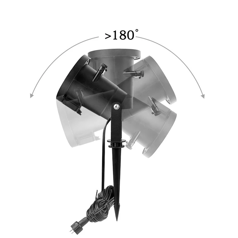 12 объектив узор Сменные Красочные наружный светодиодный прожектор Водонепроницаемый Вращающийся лазер лампа проектора сад Светодиодное