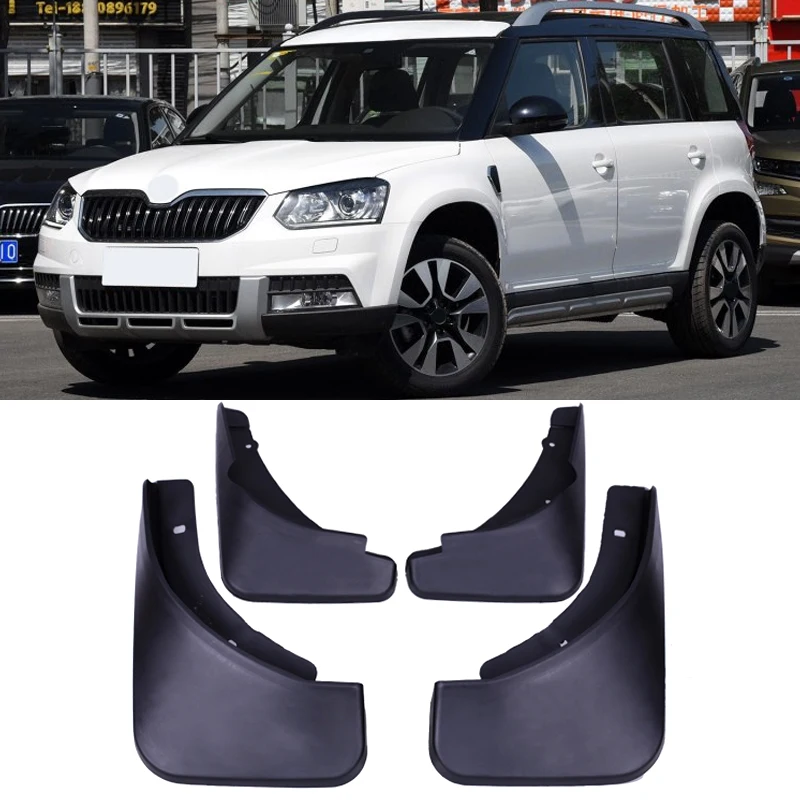Set Molded Car Mud Flaps For Skoda Yeti Outdoor 2015 2017 Mudflaps