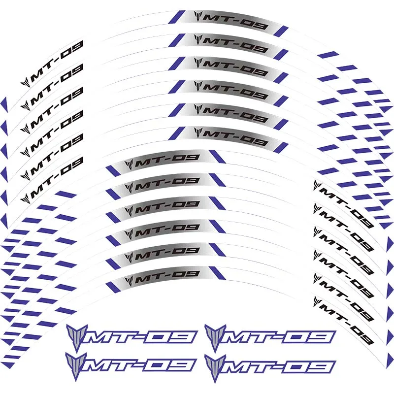 Высококачественные светоотражающие наклейки для мотоциклов, наклейки на колеса для YAMAHA TRACER 700 900 850 MT07 MT09 mt-07 MT-09 - Цвет: 3