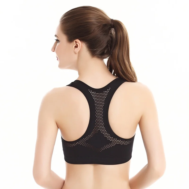 

Women Crop Bra Fitness Stretch Tank Seamless Sexy Young Girls Racerback Breathable Nylon Tops