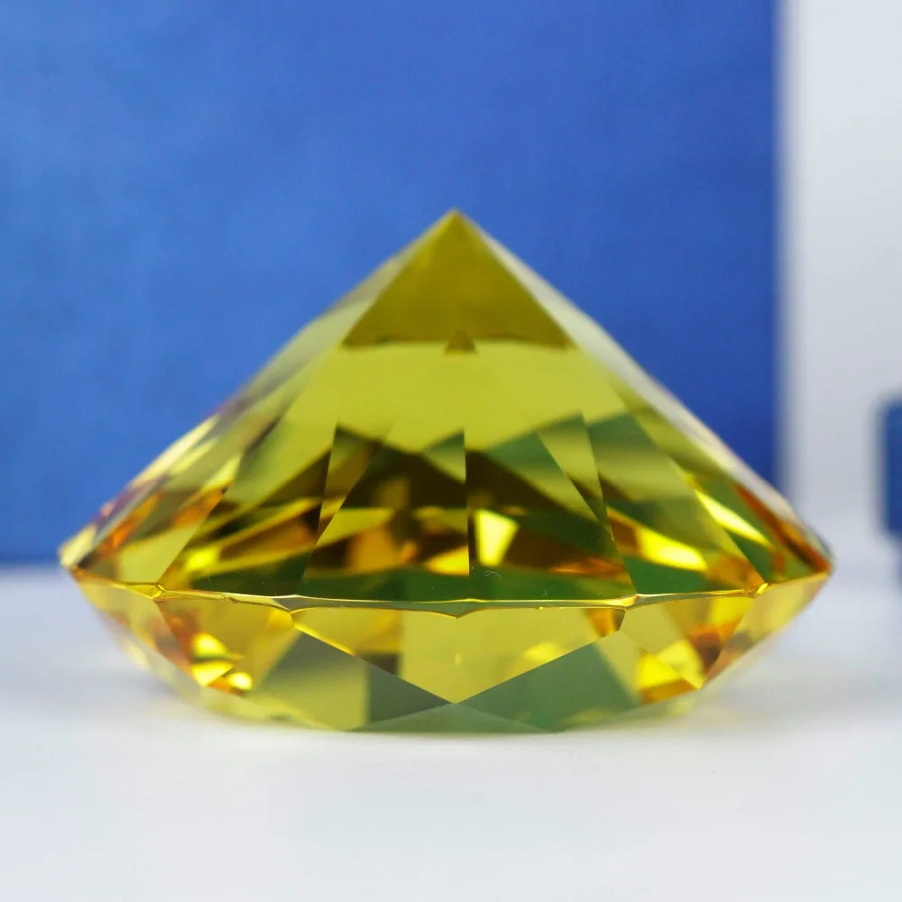 6 см природа Золотой Желтый Цвет Кристалл Алмаз обои с имитацией камня Weigt предмет интерьера, украшение