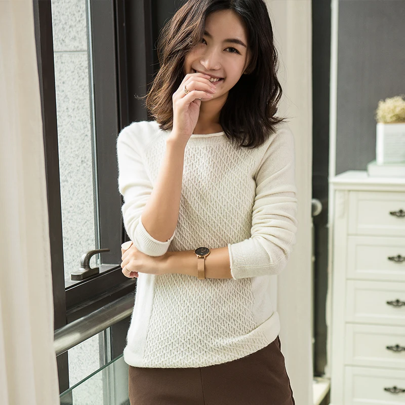 adohon 2018 womens winter Cashmere sweaters and auntmun women knitted Pullovers High Quality Warm Female Oneck Solid Casual