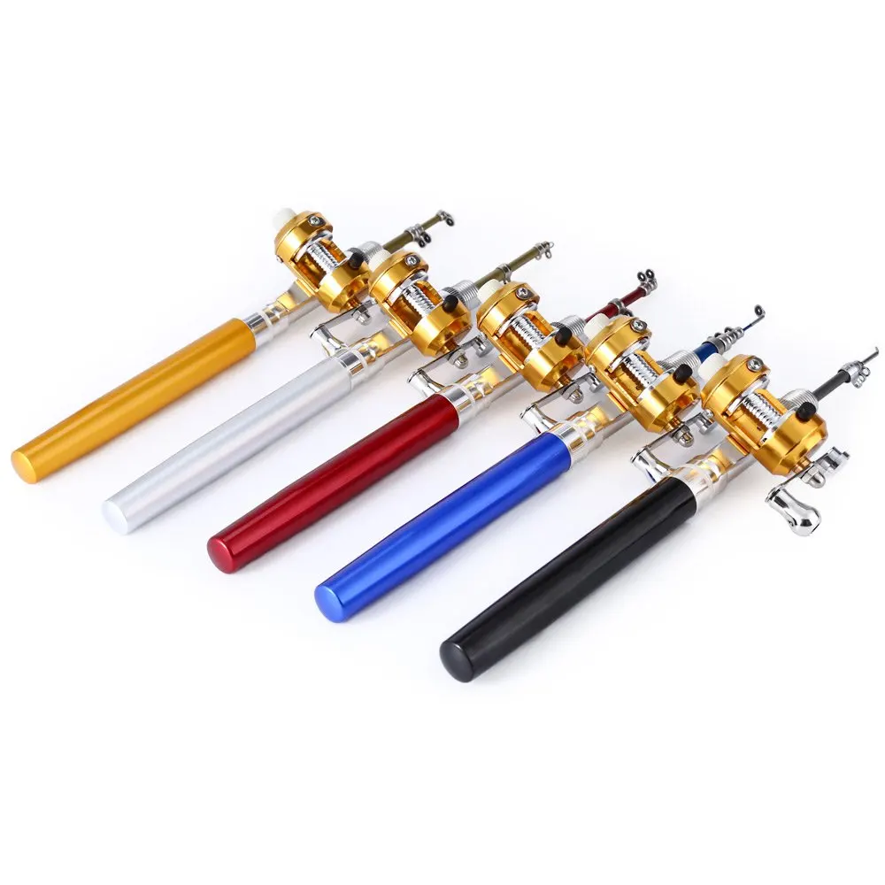 Buy 5 Colors 1M Fishing Rod Ultra Mini Portable Pocket