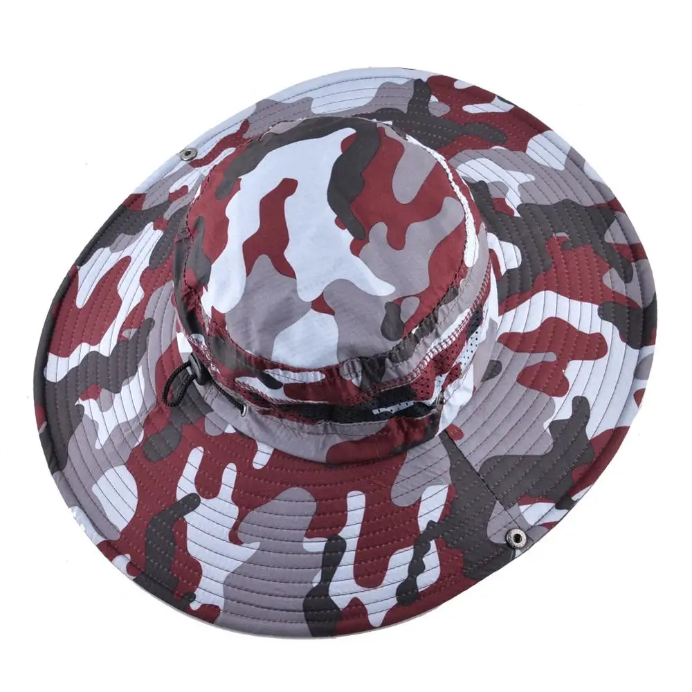 TQMSMY Camouflage hat men Outdoor Fishing cap Wide Brim Anti-UV