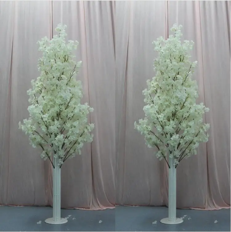 

1.5 m tall wedding prop road guide Simulation of cherry trees White leaves