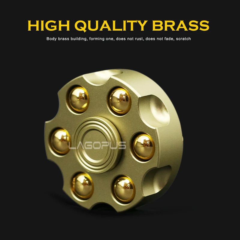 New Hand Spinner Revolver Bullet Clip Spinner Can Rotate 8 Mins Fidget Spinner Anti Stress Metal