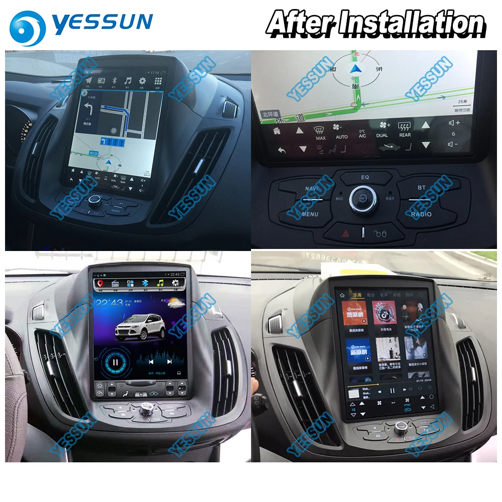 YESSUN 10,4 ''HD супер вертикальный экран для Ford Kuga 2012~ автомобильный Радио Android Carplay gps Navi карты навигации без CD DVD