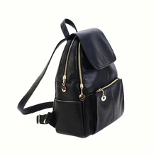 Frauen Rucksäcke für teenager mädchen schwarz Pu-leder Schulter Frau Taschen Weibliche Mode Reise Bagpack Rucksäcke Für Mädchen Marke