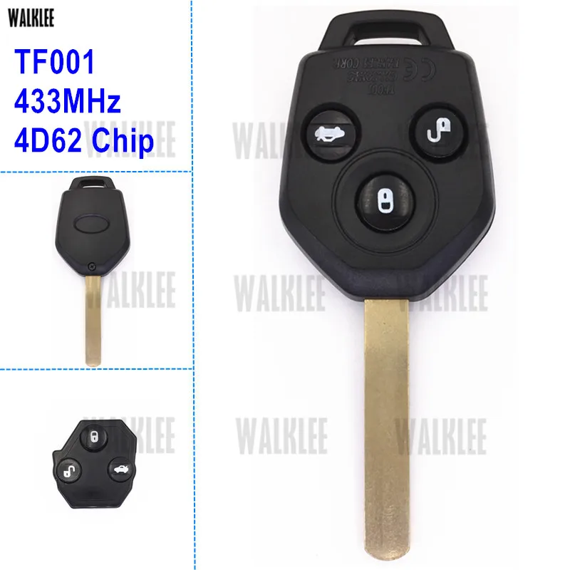 

WALKLEE Remote Key Suit for Subaru Forester Outback Legacy 2008-2014 433MHz with 4D62 Chip