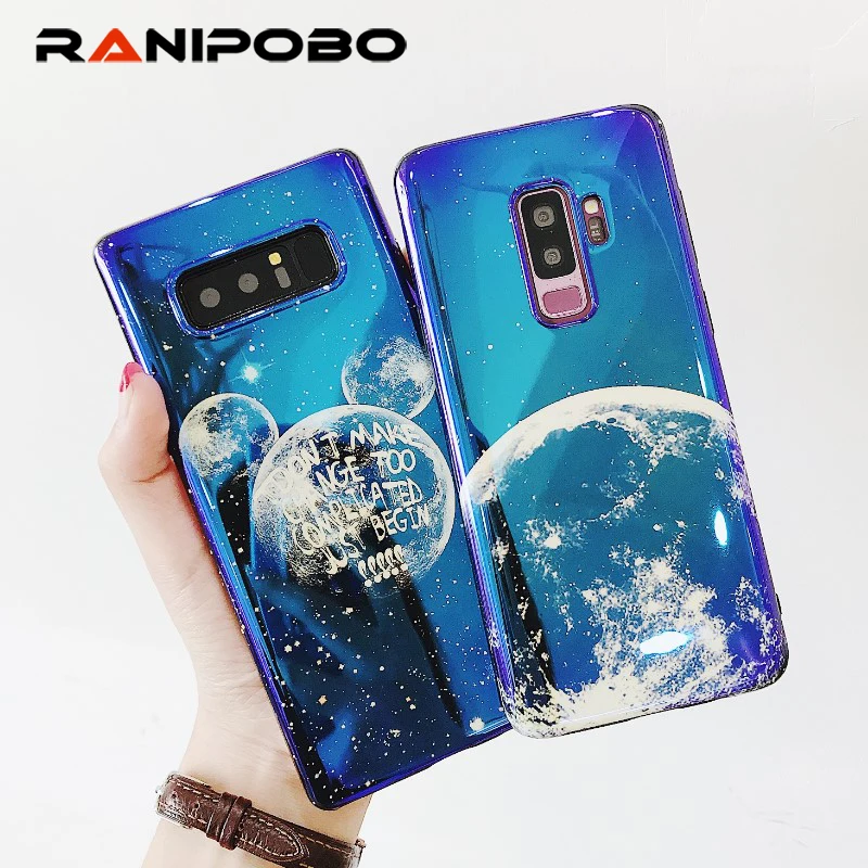 

Blu-Ray Cartoon planet Star Phone Case For Samsung Galaxy S7 Edge S8 S9 Plus Note8 Cute Soft IMD Back Cover For iPhone 6 7 8Plus