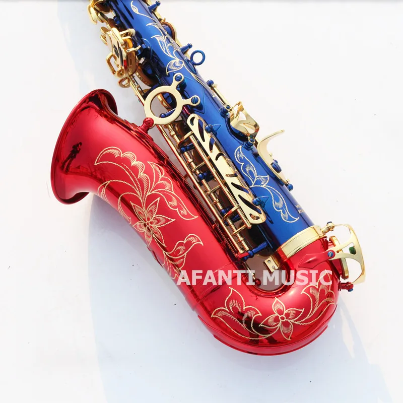Afanti музыка Eb латунный корпус электрофорез золотой альт саксофон(ASE-451