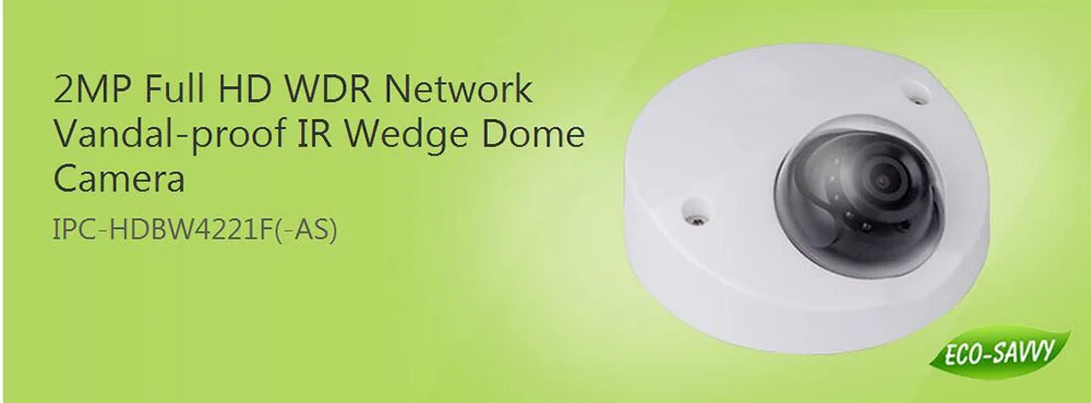 DAHUA 2MP WDR Network Vandalproof IR Wedge Dome Camera IP67 Original English Version without Logo IPC