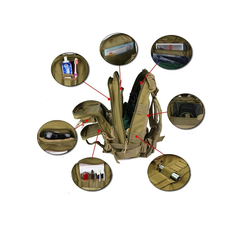 YOUGLE 30L большой емкости армейский военный тактический треккинг рюкзак сумка для хранения для кемпинга Пешие прогулки