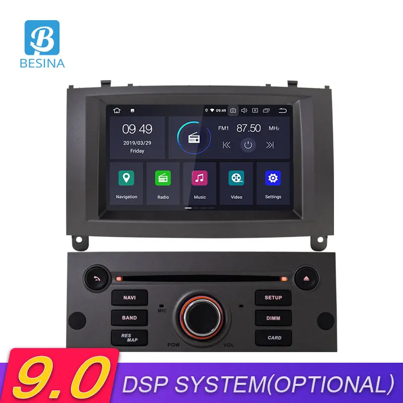 

Besina 1 Din Android 9.0 Car DVD Player For Peugeot 407 2004-2010 GPS Navigation Bluetooth Multimedia Car Radio Audio Stereo