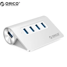 ORICO Nuevo Mac Mini Diseño De Alta Calidad de Aluminio De Alta Velocidad 4 Puertos USB 3.0 HUB-Plata (M3H4-V1-SV)