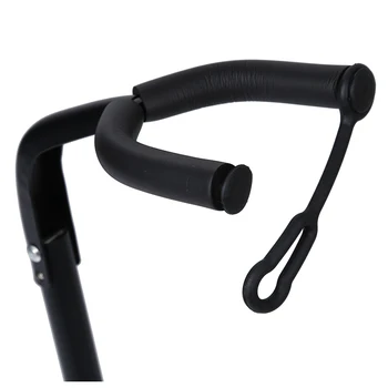 

FLGT-Fasdga Black Collapsible Iron Tripod Guitar Stand with Protective Velveteen Rubber Padding for Electric, Acoustic, and Ba