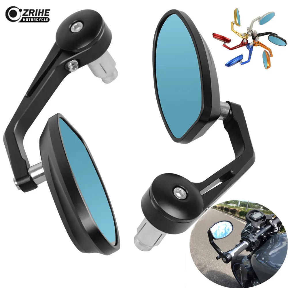 Universal Motorcycle Mirror 22mm Handlebar grips View Side Rear Mirror for yamaha Fazer 600 FZ6S FZ6N FJ09 FJR 1300/ES TDM 900