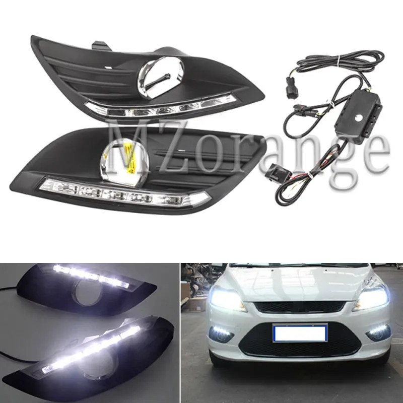  2 PCS High Quality LED Daytime Running Light DRL For Ford Focus Sedan 2009 2010 2011 2012 2013 Fog  - 32754636533