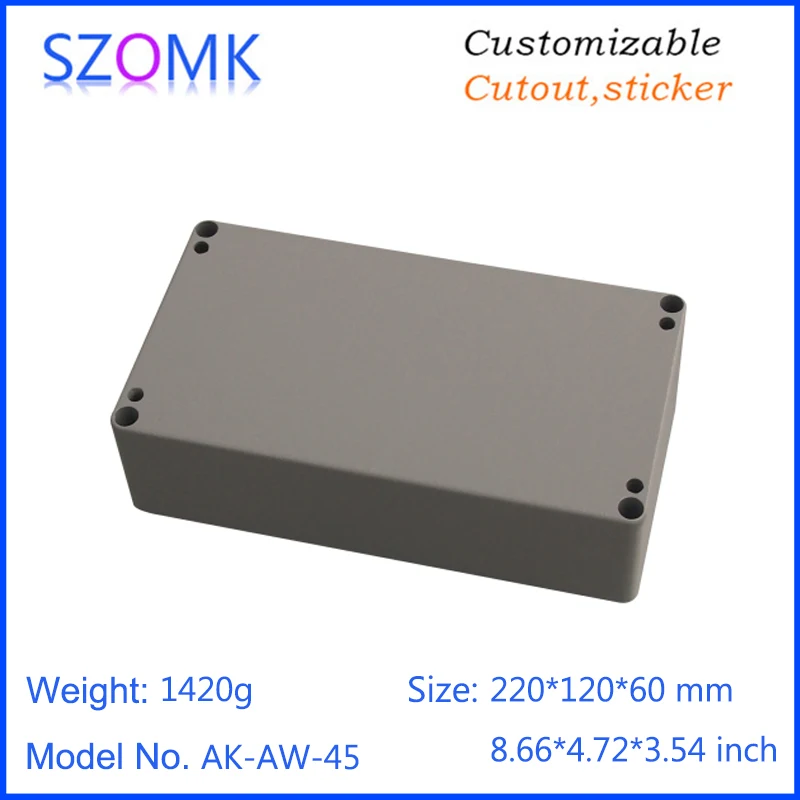 szomk IP66 die cast aluminum waterproof enclosure for electronics aluminum case waterproof equipment junction box (8)