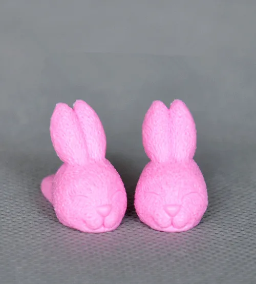 Новые оригинальные милые розовые Тапочки на плоской подошве с кроликом AZ OB27 Blyth Licca обувь для куклы Барби 1/6 - Цвет: Розовый