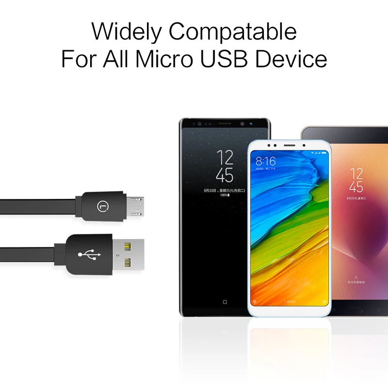 Кабель Micro USB LINGCHEN для Samsung 2A мягкий кабель быстрой зарядки и передачи данных
