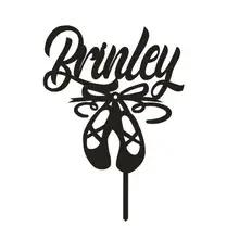 Персональное имя для маленьких девочек на день рождения балет торт Топпер балерина торт Топпер на заказ подарок балерина вечерние украшения